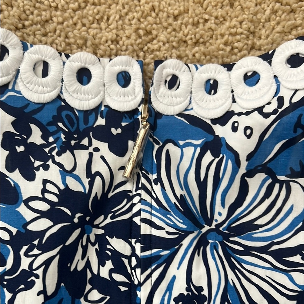 Lilly Pulitzer Blue and White Dress NWT Size 8 - Picture 3 of 6